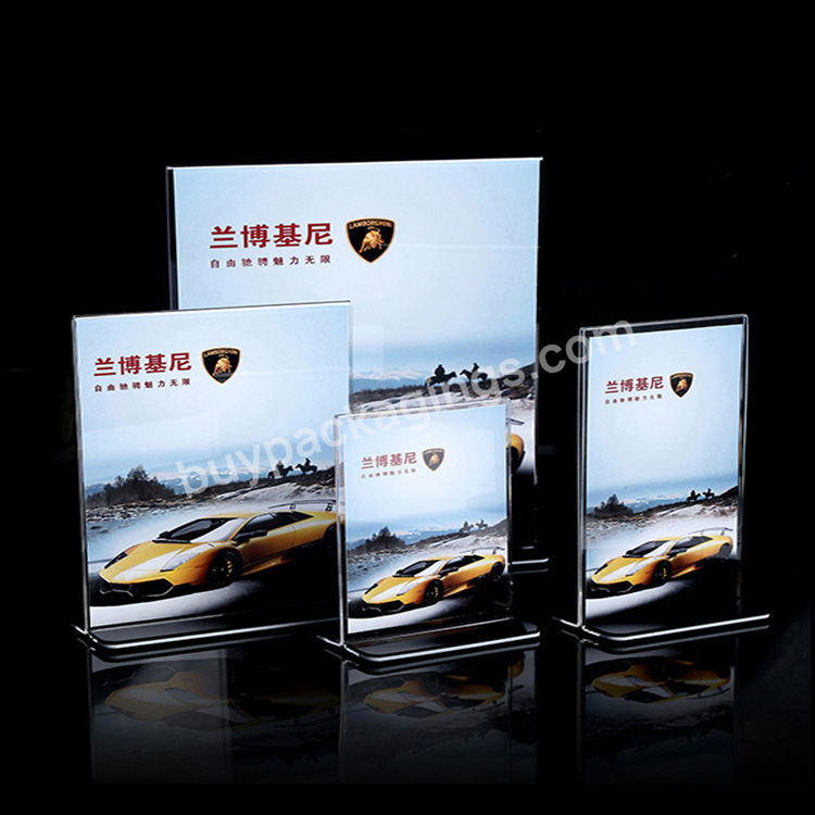 Hot Selling Photo Frame Acrylic Display Menu Stand - Buy Wholesale Double Side Acrylic T Shape Table Top Display Stand A4 Size Menu Display Clear Advertising Display Menu Sign Holder,T Shape Acrylic Tabletop Menu Display Stand A4,L Shape Card Display