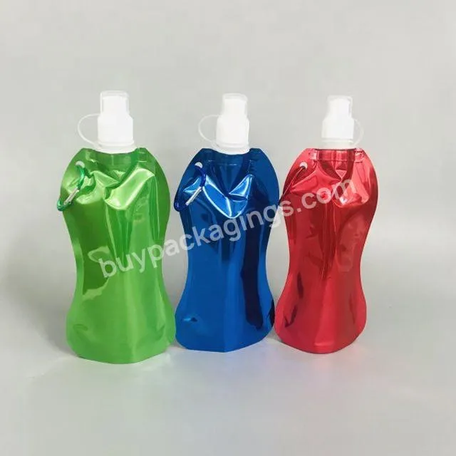 Hot Wholesale Plastic Drinking Water Bag Pouch Folding Sport Portable Customized Kids Water Bottle