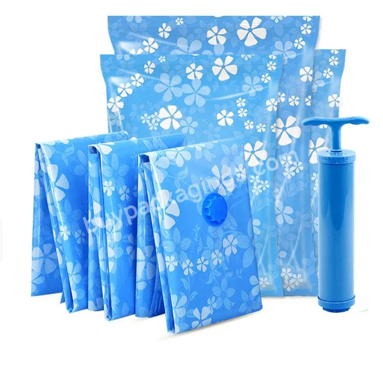 Household Foldable Dustproof And Moisture Proof Quilts Clothes Waterproof Compression Air Vacuum Storage Bag With Valve