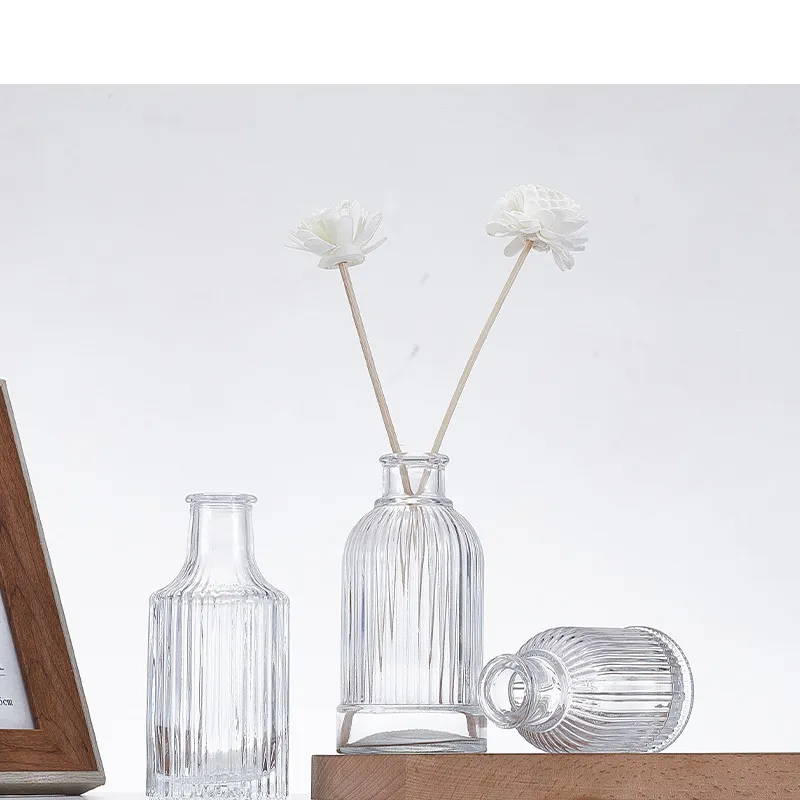 Household Indoor Bathrooms Decoration Deodorized Smell Transparent Aromatherapy High Quality Glass Bottles