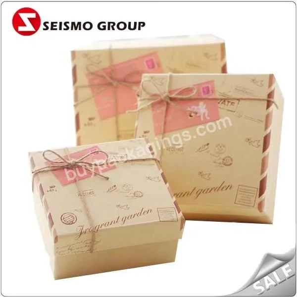 Japan Environment Friendly round square small kraft cardboard paper box Kraft Paper Gift Box
