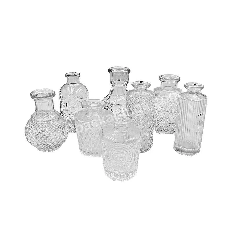 Jaywood Candle Holder Table Decoration Ins Small Mouth Dry Fresh Flowers Bottle Transparent Modern Style Crystal Glass Vases - Buy Fresh Flowers Bottle,Glass Candle Holder,Small Round Glass Vases.