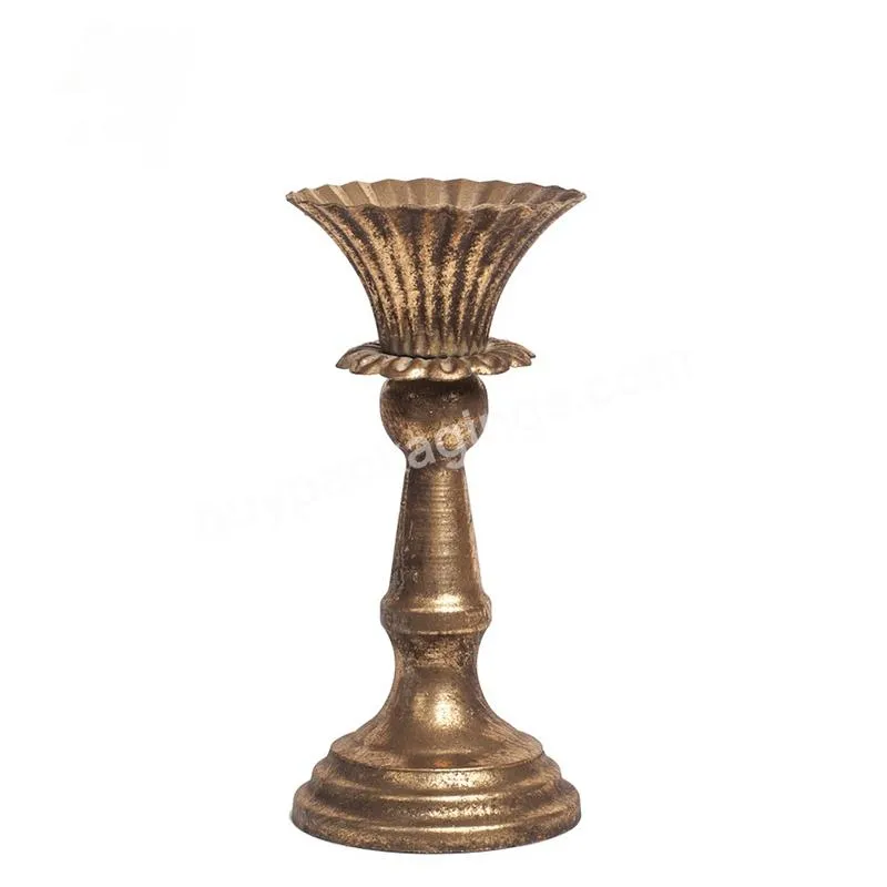 Jaywood Gold Candleholder Gold Finished Taper Candleholders For Wedding Sustainable Quality Metal Candle Holder