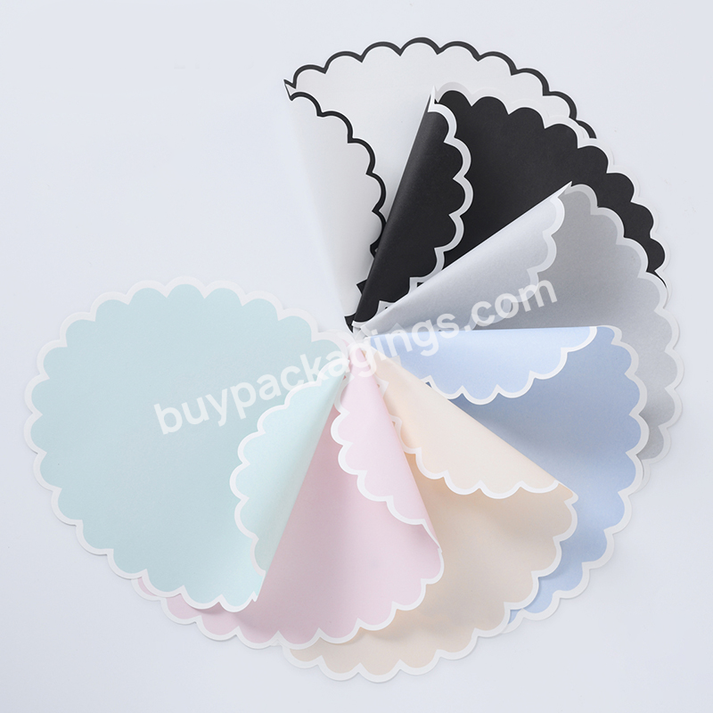 Jaywood Mother's Day Flower Packaging Petal Wrapping Paper Double Sided Color Edge Bouquet Waterproof Paper