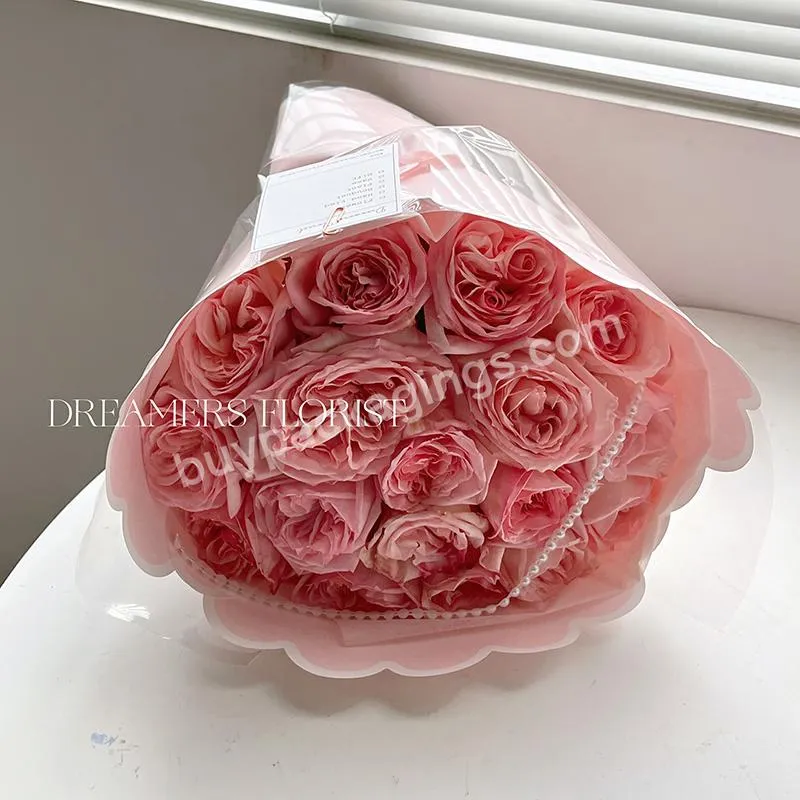 Jaywood Mother's Day Flower Packaging Petal Wrapping Paper Double Sided Solid Color Edge Bouquet Florist Floral Art Wholesale