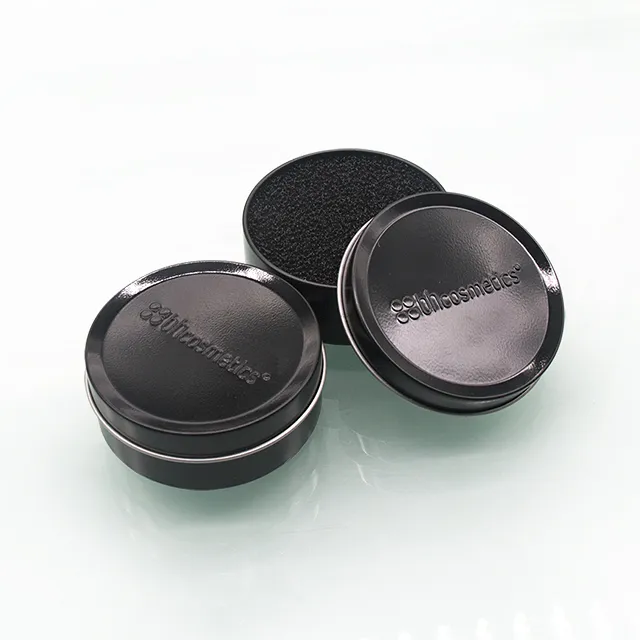 Jewelry Universal Storage and Packaging Tin Box Round Tinplate Metal Black Tea Make-up Packaging, Keychain Packaging 79*79*30mm