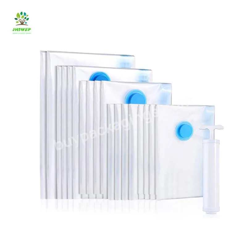 Jhsw 7 Layers Co-extrusion Film Storage Vacuum Bag High Quality Clear Mattress Vacuum Storage Bags With Electric Pump