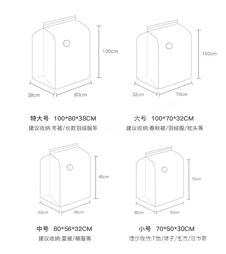 Jhsw Compression Jumbo Vacuum Storage Bags Travel Zipper Space Saver Vacuum Storage Travel Bags Set - Buy Zipper Bag,Biodegrad Zipper Bag,Frosted Zipper Bag.