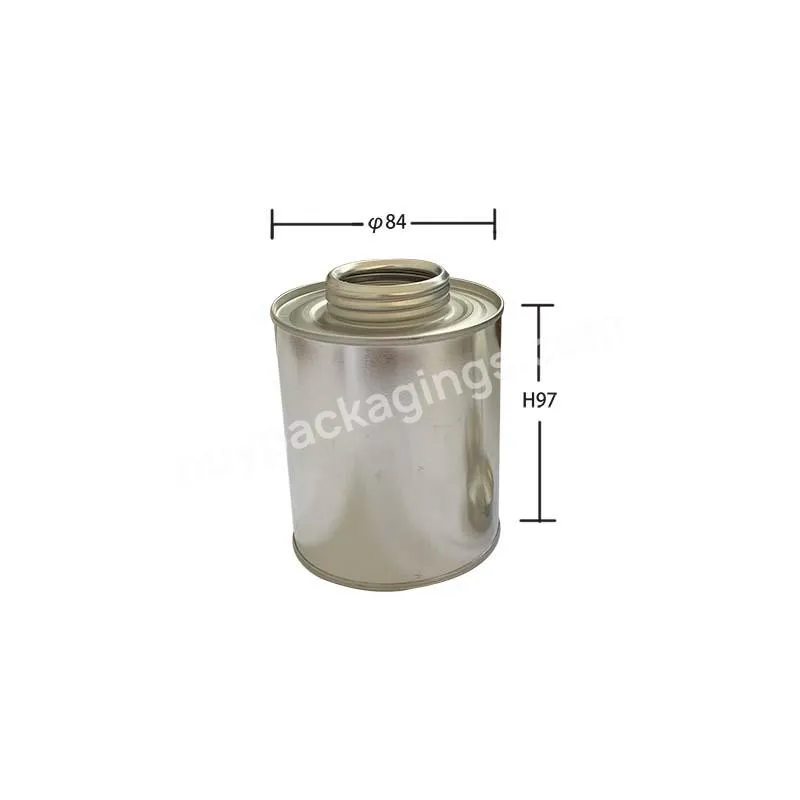 Jt Factory Price 500ml Empty Tin Can With Screw Lid Tin Can For Pvc Glue