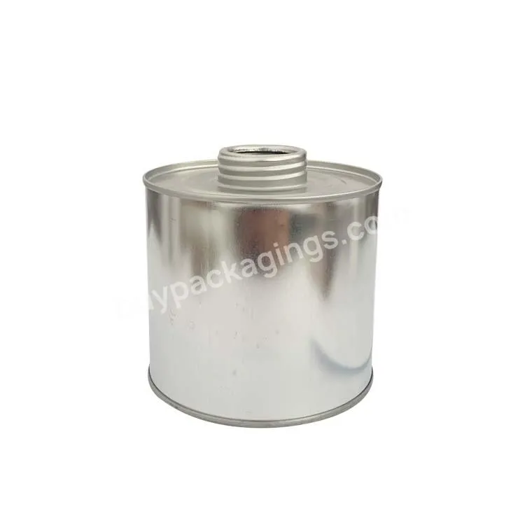 Jt High Quality 500g Empty Tin Can With Plastic Brush Lid For Glue Packaging