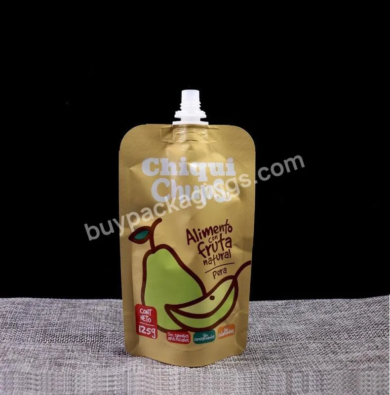 Juice Pouch Bag Transparent Bag For Sauce Liquid Pouch Spout Reusable Plastic Packaging Spout Pouch