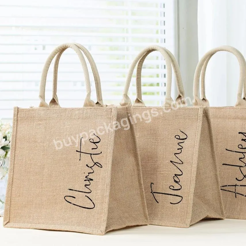 Jute Bags Wholesale Linen Burlap Tote Bags Hemp Pouch Wedding Sacks Eco Friendly Gunny Packaging Gift Shopping Gift Tote Bags