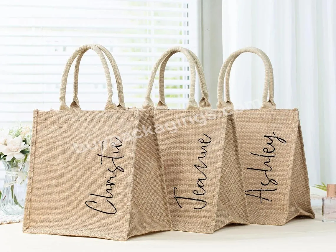 Jute Bags Wholesale Linen Burlap Tote Bags Hemp Pouch Wedding Sacks Eco Friendly Gunny Packaging Gift Shopping Gift Tote Bags