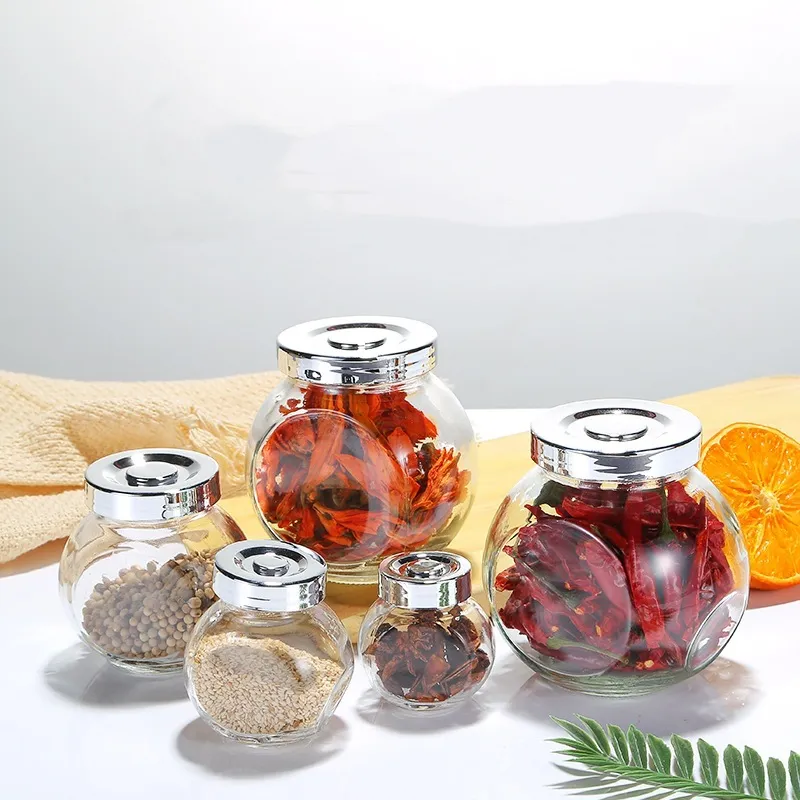 Kitchen Condiment Bottles Seasoning Glass Storage Jar For Spice Salt Pepper