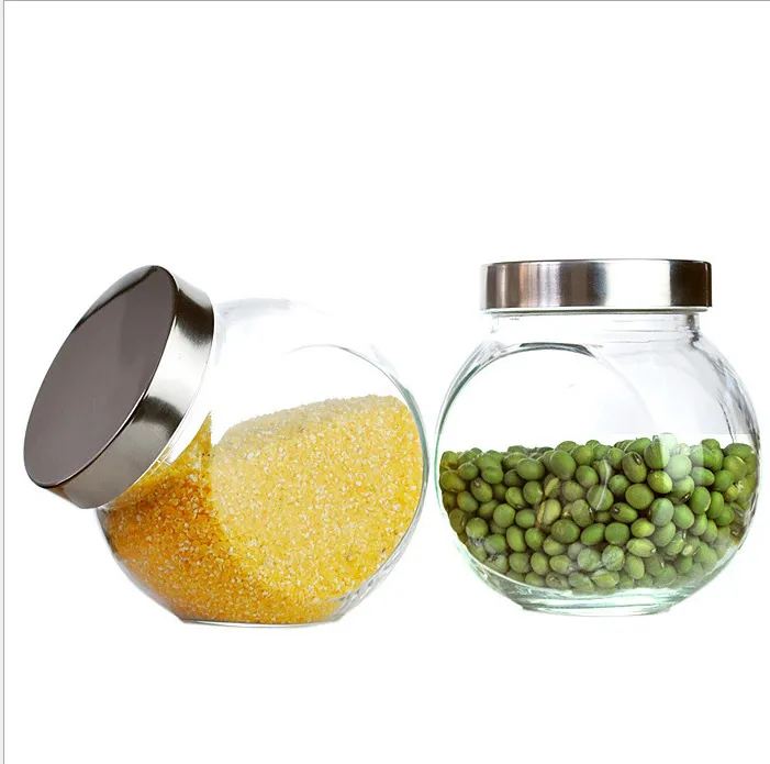 Kitchen Glass Seasoning Bottle Spice Salt Sugar Pepper Condiment Container Jar