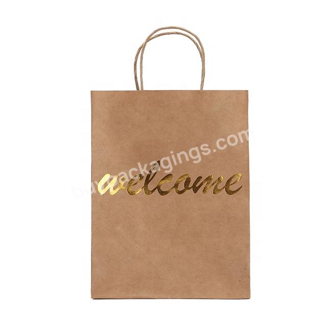 Kraft Bags Packaging Bag Gift Bags 2020 Wholesale RRD Paper Shirt Packaging Customized Recyclable Hot Stamp Foil,uv Coating...