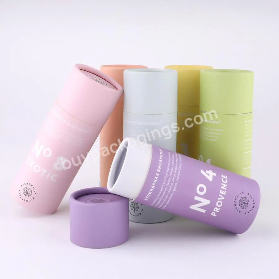 Kraft Round Box Tissue Packaging Coffee Tea Food Grade Paper Tube Long White Poster Candle Telescopic Cylinder Tube