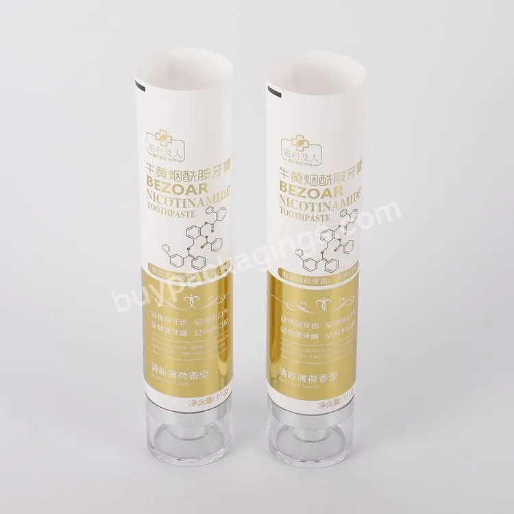 Laminate Tube Packaging Toothpaste Tube Tooth Paste Oem Empty High Quality Pe Cosmetic Plastic Tube 100/120/140/160/180/200g