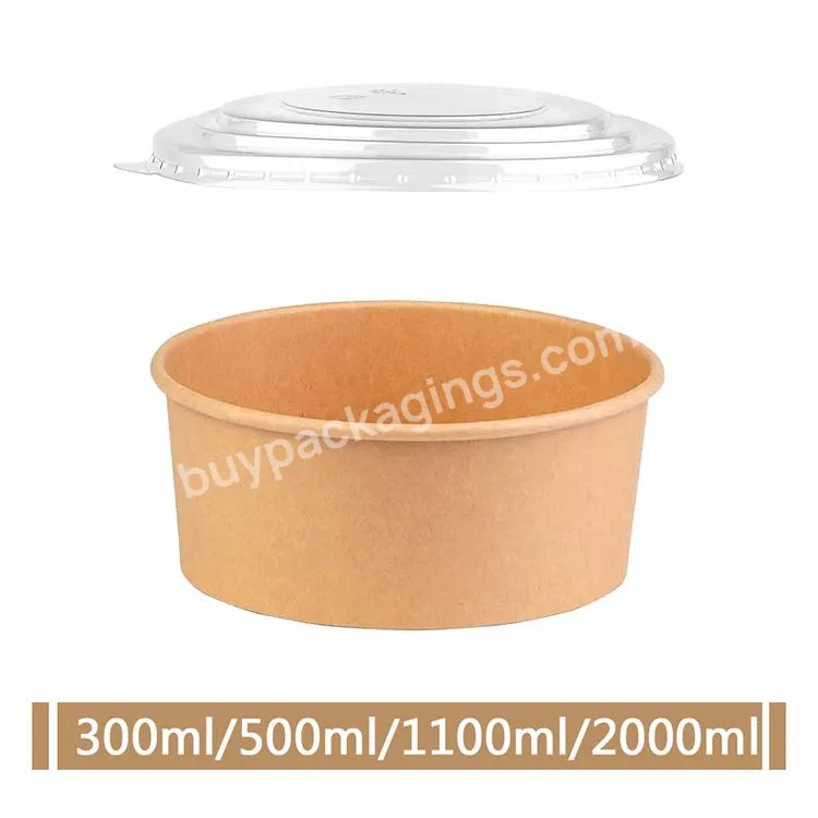 Large Paper Bowls,Disposable Soup Bowls Plastic Free Party Supplies For Hot/cold Food,Soup