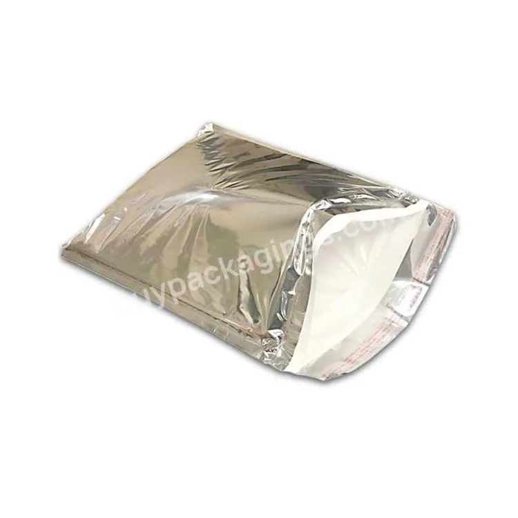 Large Silver Metallic Foil Cool Mailing Self Seal Insulated Thermal Mailers Frozen Epe Laminating Thermal Pouches