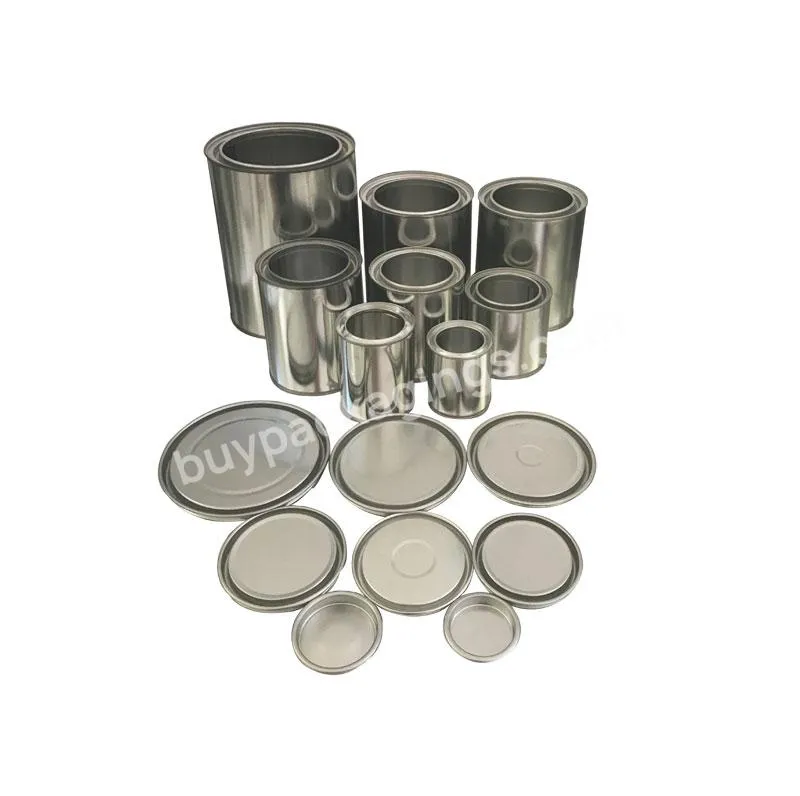 Lever Lid Metal Round Packing For Glue And Coating Candle Tin Cans