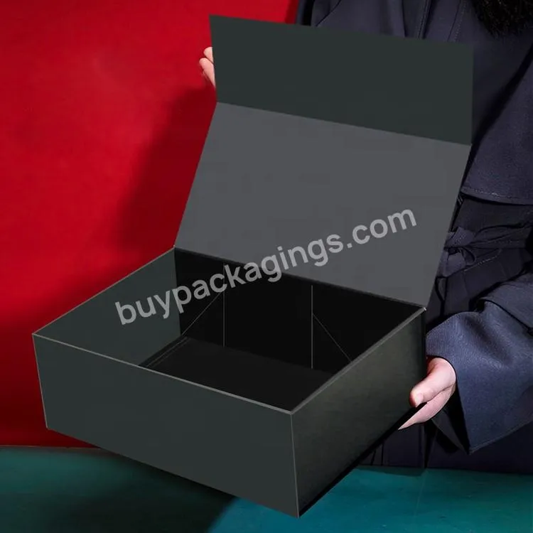 Low MOQ Large Size Paper Boxes Max 44 Yard Men's sports Shoes Boxes Sturdy Custom Folding Black Gift Packaging Top Flap Box