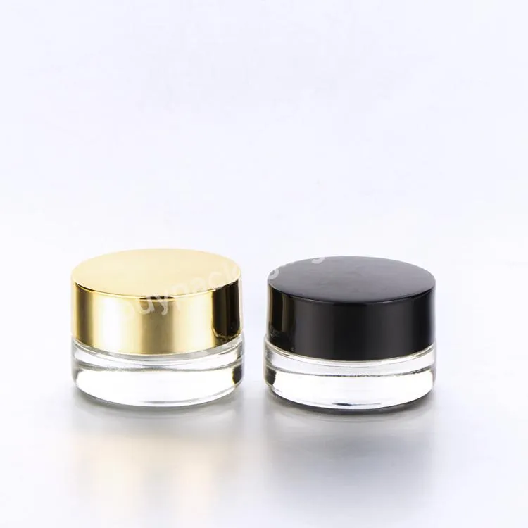 Luxury 3g 5 7 9 Ml Empty Round Small Child Resistant Glass Mini Concentrate Glass Jar Flower Buds Child Proof With Lids