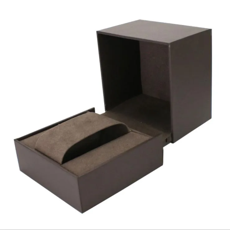 Luxury Brown PU Leather Flip-Open Watch Box