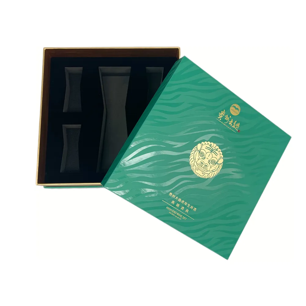 Luxury Cardboard Hot Stamping EVA Foam Insert Paper Packaging Gift Box