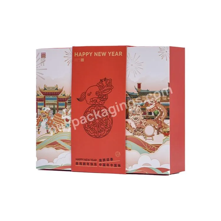 Luxury Chinese New Year Gift Cardboard Paper Box Packaging Custom