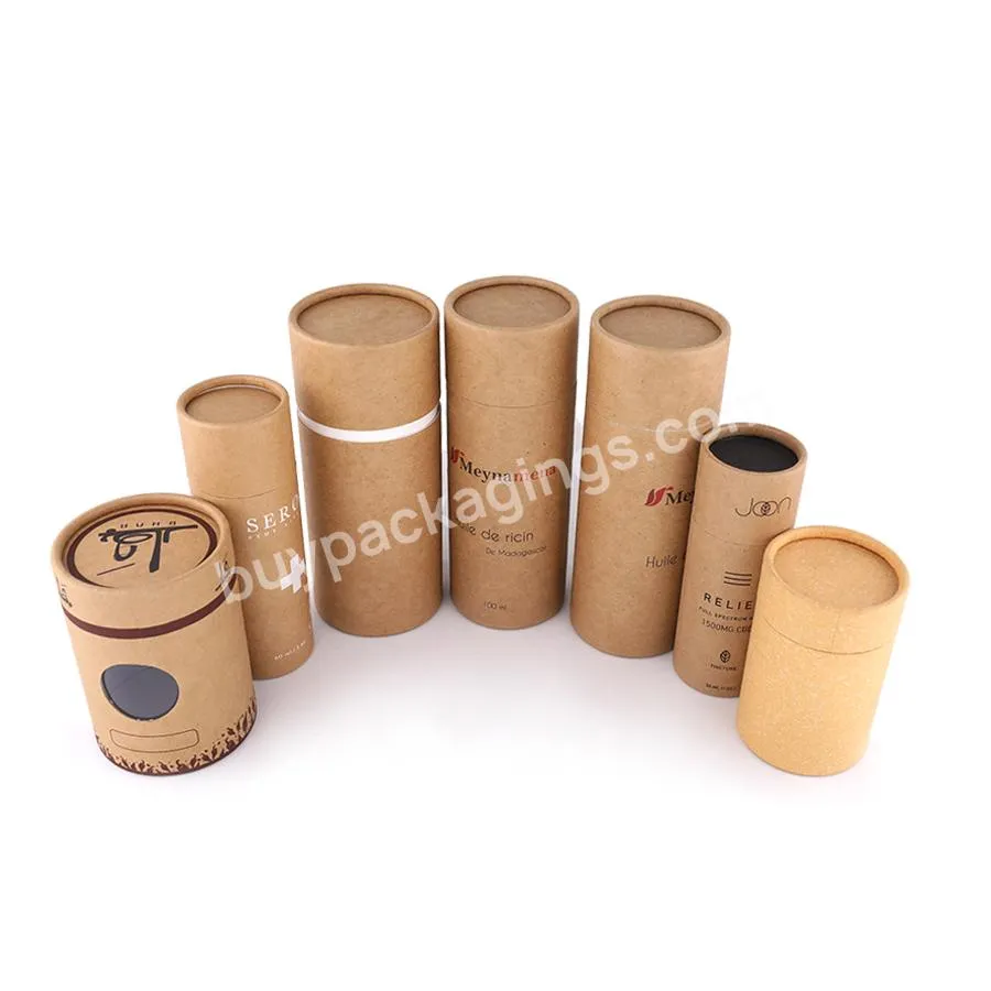 Luxury Craft White Cardboard Paper Tube Packing Kraft Poster Cigar Incense Deodorant Tube