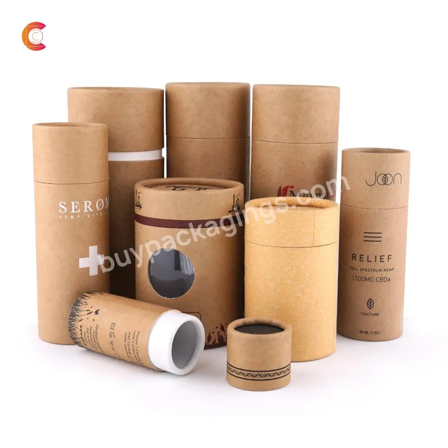 Luxury Craft White Cardboard Paper Tube Packing Kraft Poster Cigar Incense Deodorant Tube