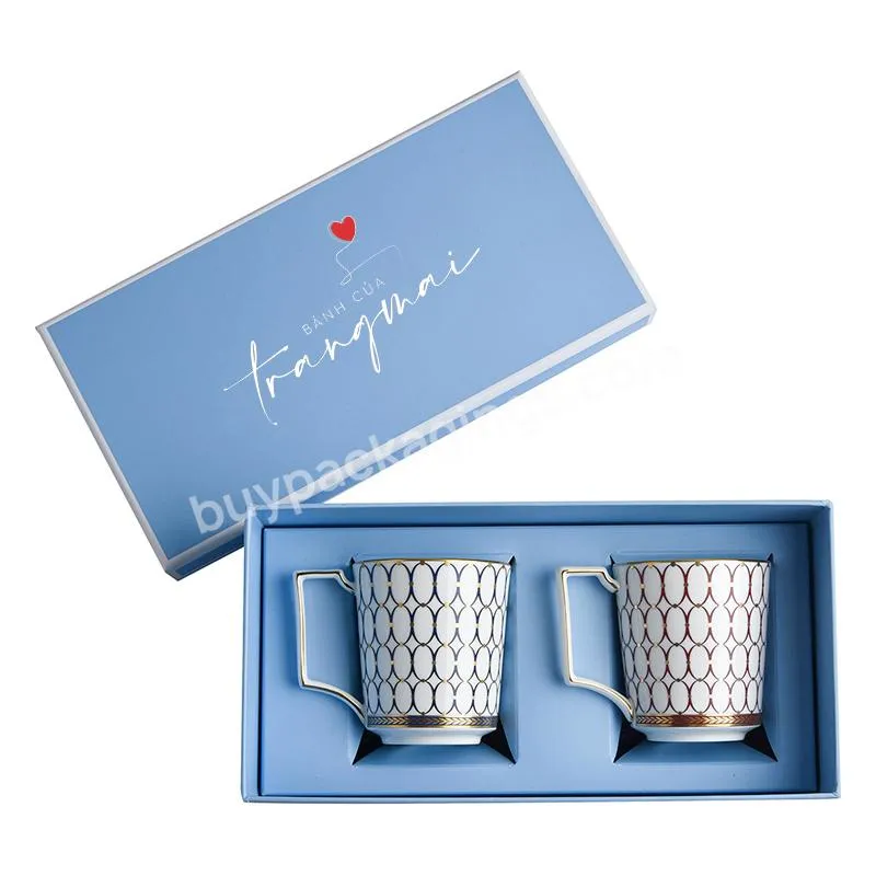 Luxury Custom Color Coffee Mug Set Gift Box Sublimation Mug Gift Box Packaging With Foam