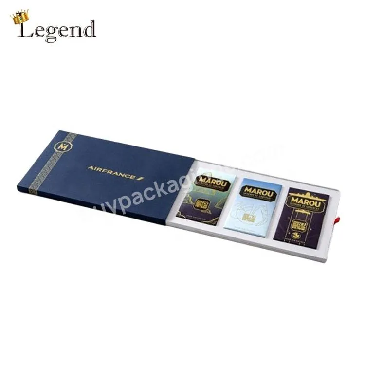 Luxury Custom Printing Gold Foil Embossed Chocolates Bar Candy Paper Cardboard Drawer Packaging Chocolate Box Gift