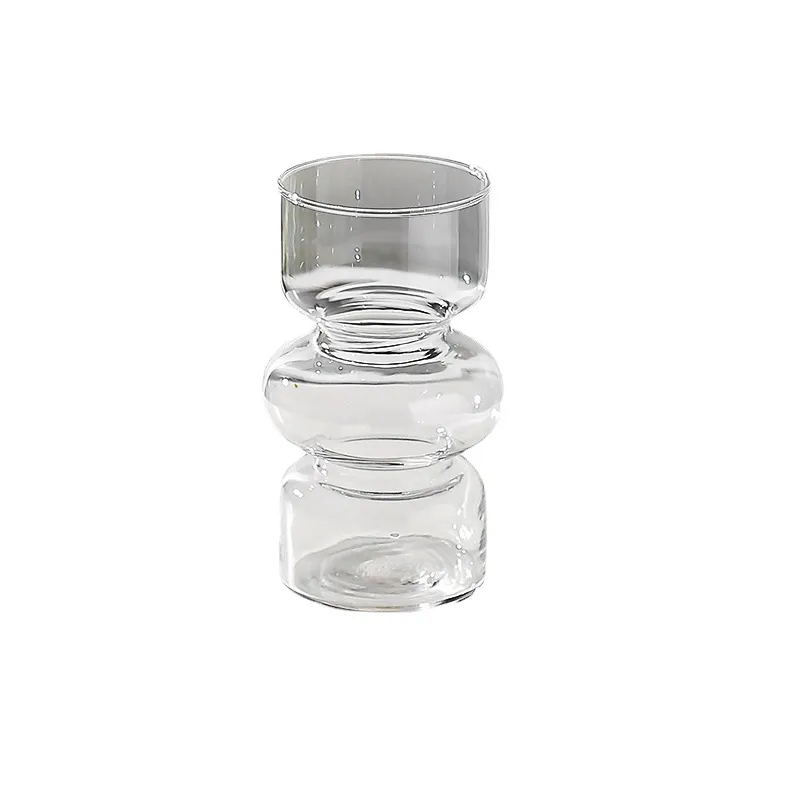 Luxury Decoration Flower Arrangement Bottle Transparent Aquaculture Advanced Sense Ins Small Glass Vase