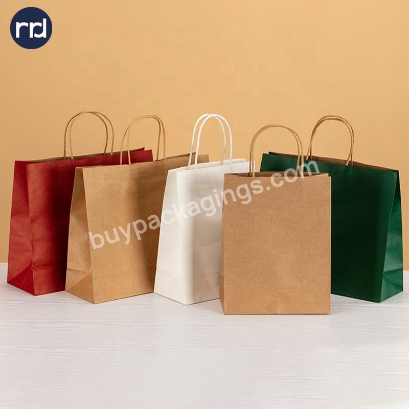 Luxury Fashion Custom Design Logo Printing Eco Friendly Shopping Packaging White Paper Bags With Handle