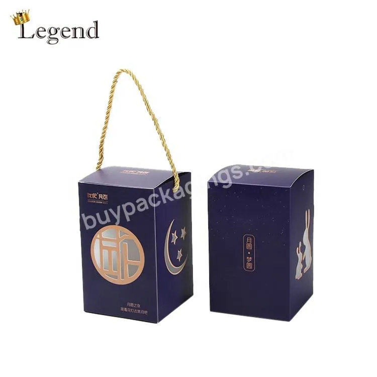 Luxury Gift Packing Custom Logo Printing Packaging PVC Window Unique Design Paper Box With Rope Handle
