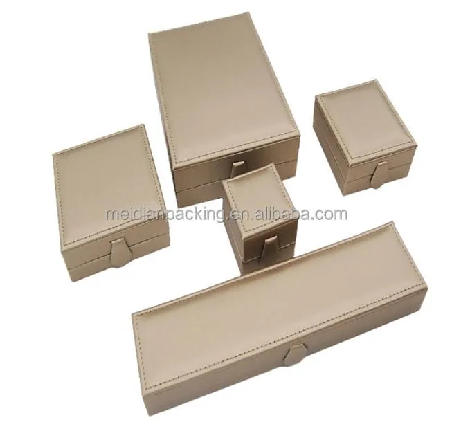 Luxury Gold Leather Custom Logo Jewellery Box