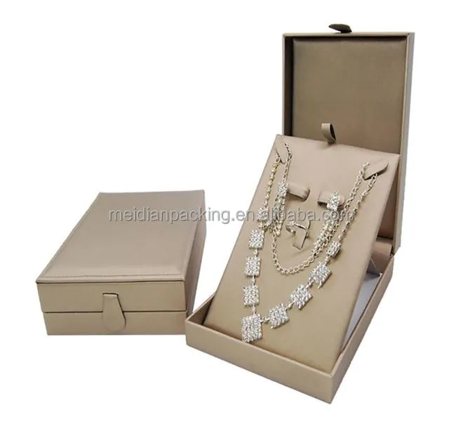 Luxury Gold Leather Custom Logo Jewellery Box