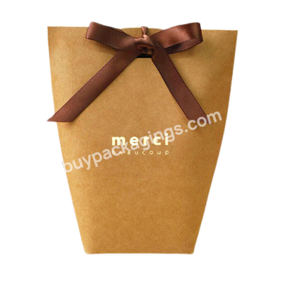 Luxury Ribbon Paper Gift Bags Custom Printed Logo With Handle Packaging Bag Sacola De Papel