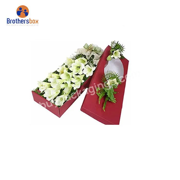 Luxury square design cardboard gift packaging paper flower box