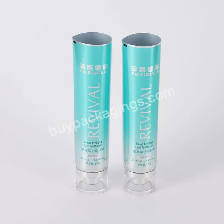 Manufacture Customized Empty Toothpaste Tube Packaging Aluminum Plastic Tube For Toothpaste Packaging 80g100g120g