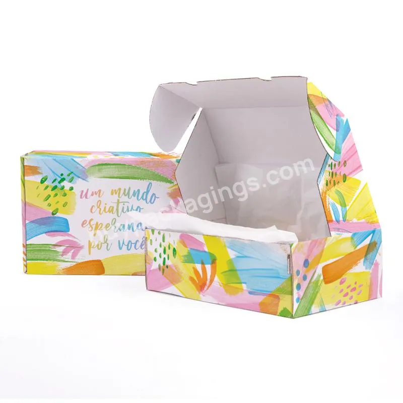 Manufacture Customized Logo E-flute Clothing Packaging Paper Box Corrugated Shipping Mailer Boxes