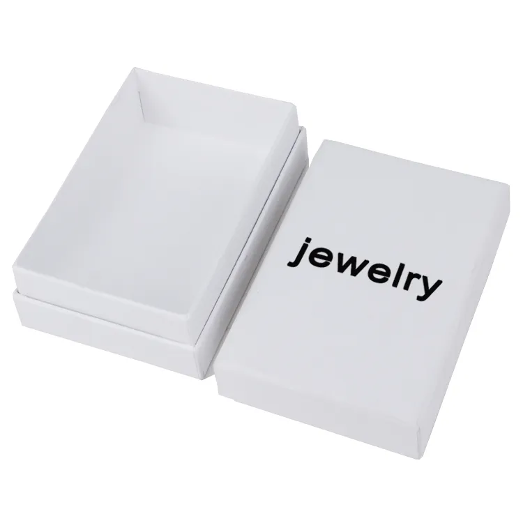 Manufacture Paper Rigid Printed LOGO Lid & Base Packaging Box Style Custom Jewelry Box