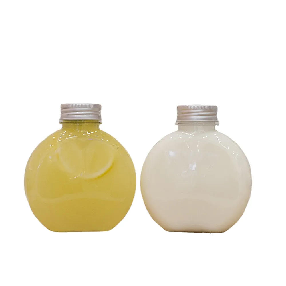 Manufacture Supplier 300ml Round Flat PET High Quality Material Beverage Plastic Bottle