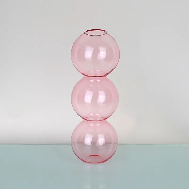 Manufacture Supplier Bubble Vase Flower Arrangement Hydroponic Minimalist Creative Nordic Home Decoration Glass Bottles