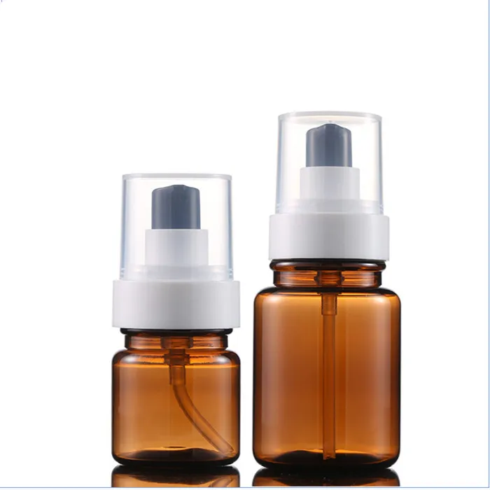 Manufacture Supplier Cream  Lotion  Bottle With Press Head PET Cosmetic Set Package Cheap Price Plastic Bottle Jar