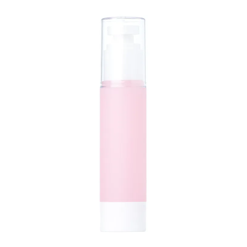 Manufacture Supplier Pink Body White Cap Vacuum Lotion Liquid Foundation  Cosmetics Spray Travel Portable Plastic Bottle