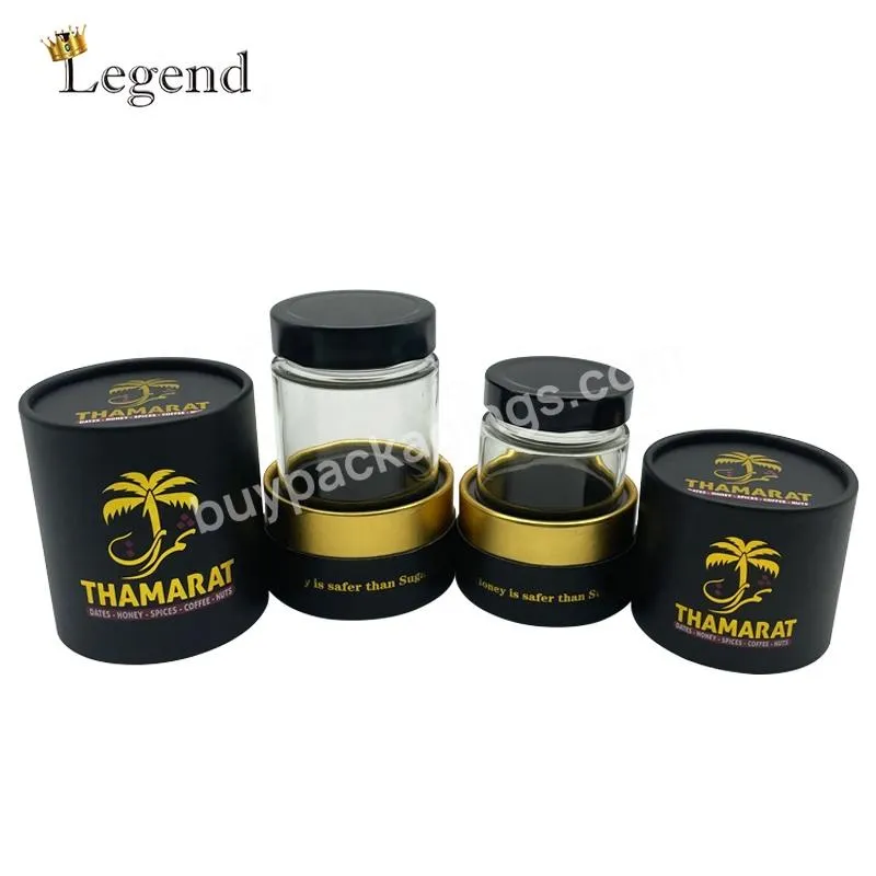 Manufacturer Cheap Price Custom Paperboard Packaging Honey Box Cylinder Gift Tube Box for Honey Jar Bottle with Logo printing