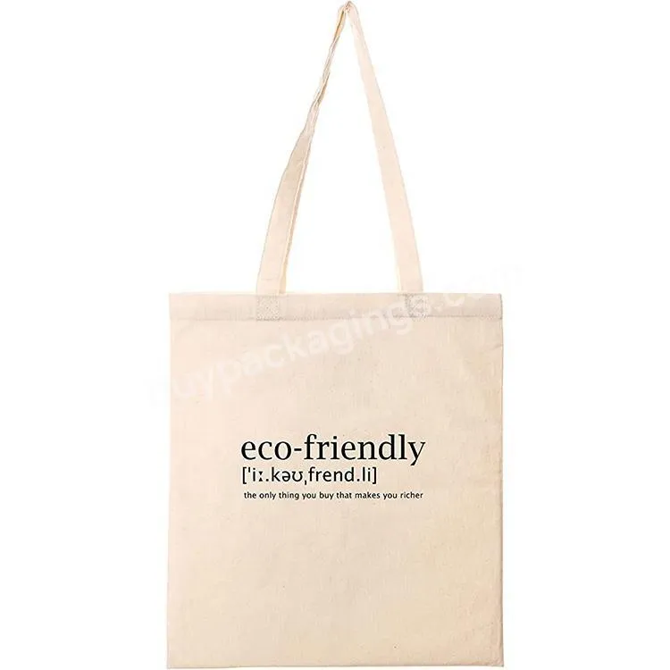 Manufacturer Eco Friendly Custom Printed Logo Reusable Shopping Bags Custom Women's Cotton Canvas Tote Bag